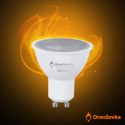 LED žárovka ORANŽOVKA bez modrého světla GU10 3W 1600K | svítí úzce