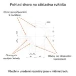 Měsíční lampa ORANŽOVKA skleněná 250 mm - rozměry