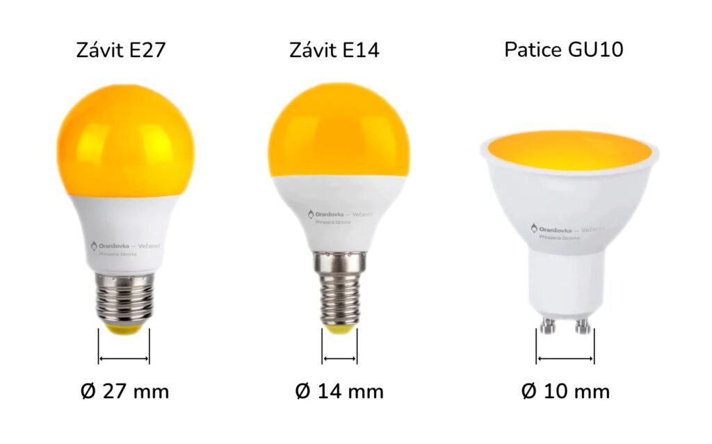 Žárovky Oranžovky E27 E14 GU10