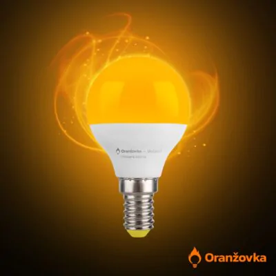 LED žárovka ORANŽOVKA bez modrého světla E14 6W 1600K