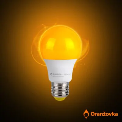 LED žárovka ORANŽOVKA bez modrého světla E27 5W 1600K