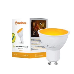 LED žárovka ORANŽOVKA bez modrého světla GU10 3,5W 1600K