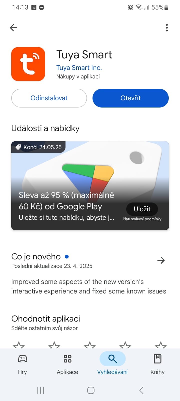 Aplikace Tuya Smart v Google Play