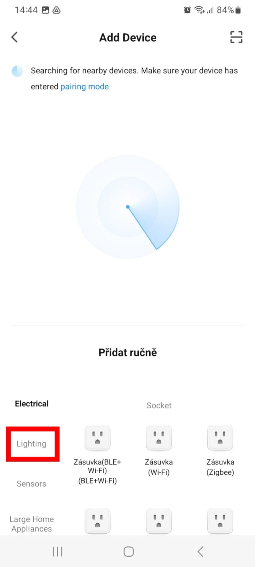 Ruční párování chytré WiFi LED žárovky ORANŽOVKY s mobilní aplikací Tuya Smart